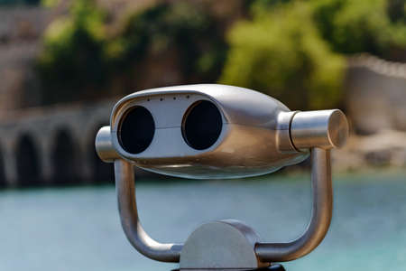 sightseeing binoculars close-up for sightseeing located at a remote distanceの写真素材