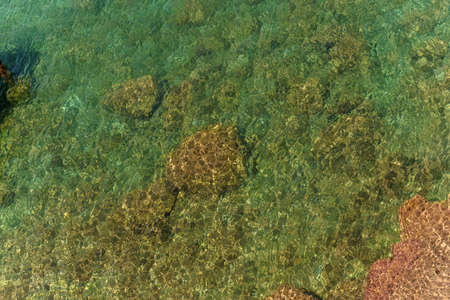 Mediterranean Sea Background, South Coast of Franceの写真素材