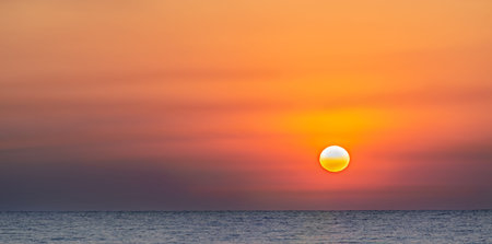 beautiful sunrise on the Mediterranean coast