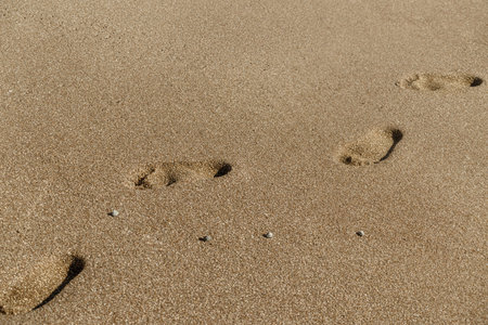 footprints in the sand left by me on the Adriatic