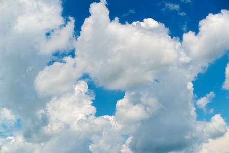 Beautiful sky, clouds, dog face, backgroundの写真素材
