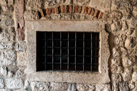 Vintage stone castle wall, backgroundの写真素材
