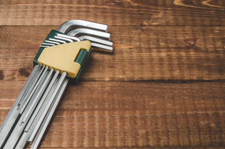 Hexagon steel screwdriver / set of hexagons of keysの写真素材