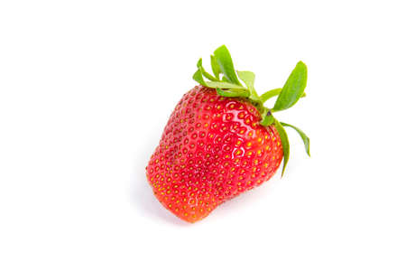 Â  Fresh red strawberries. Strawberry isolated on a white background.の写真素材