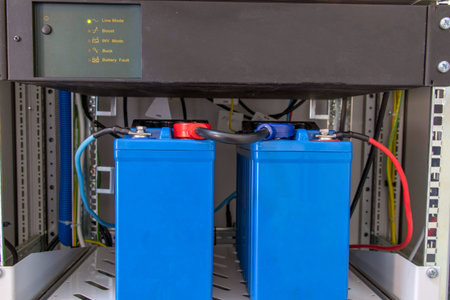 rechargeable batteries in the server power supply for emergency assistance in case of power problems