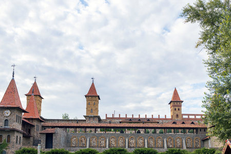 Kamensk-Shakhtinsky, Rostov region. Russia. 09/16/2023. Beautiful decorative elements in the park for tourists. Sculptures of unusual animals and characters. Landscaped public park LOGAのeditorial素材