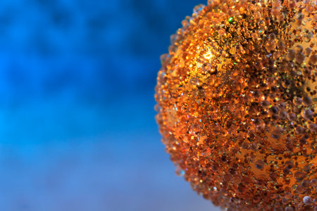 bright tinsel Christmas toys. background for design of the new year