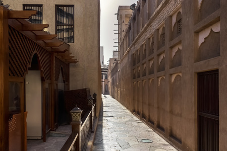 old narrow streets of the ancient eastern cityの写真素材