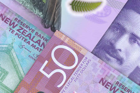 New Zealand Dollar Banknotes. Foreign Exchange Market. Financial Conceptの写真素材