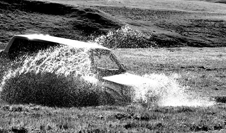 Off-road Safari 4x4. Meadows, marsh and mountains