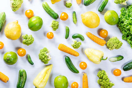 Set of vegetables on tableの写真素材