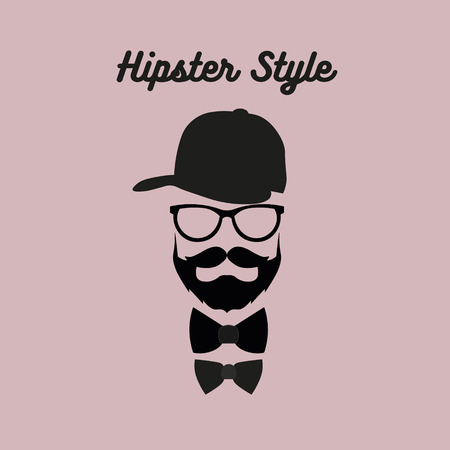 Hipster bearded manのイラスト素材