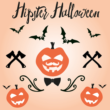 Happy Halloween in vector, invitation cardのイラスト素材