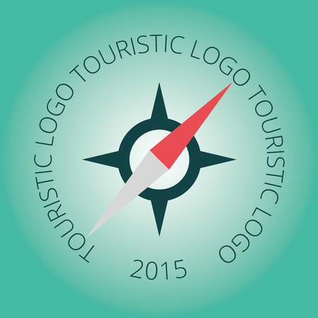 Tourism logotype, stamp, compassのイラスト素材