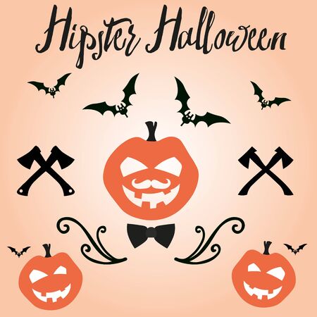Happy Halloween in vector, invitationのイラスト素材