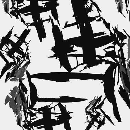 Vector black and white abstract texture. Monochrome.のイラスト素材