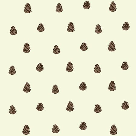 Pattern of pineconesのイラスト素材