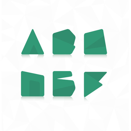 Polygonal font, flat fontのイラスト素材