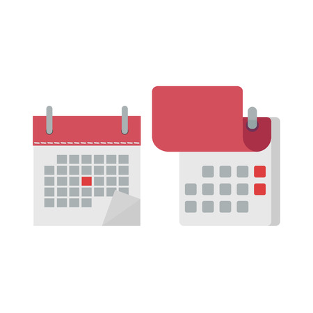 Calendar in vector, flat icon, opened calendarのイラスト素材