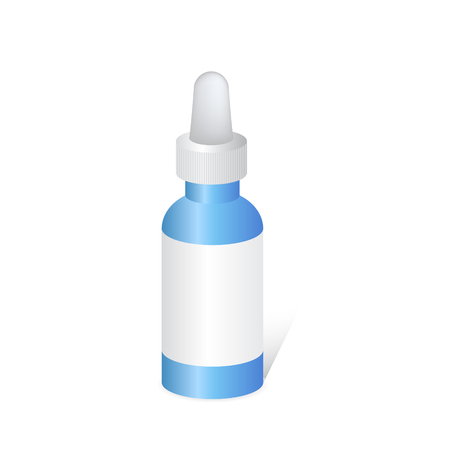 Packaging for medicines for dripping the drug. Bottle for nose drops.のイラスト素材