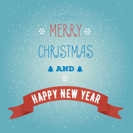 Greeting card Merry Christmas and happy new year.のイラスト素材