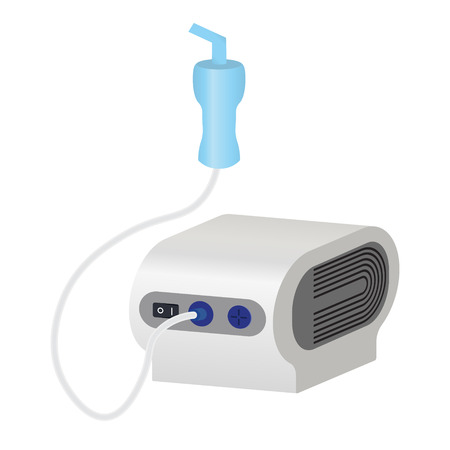 Nebulizer from asthma and respiratory diseases in vectorのイラスト素材