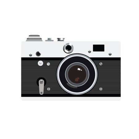 Old photo camera vector for logotype or iconのイラスト素材
