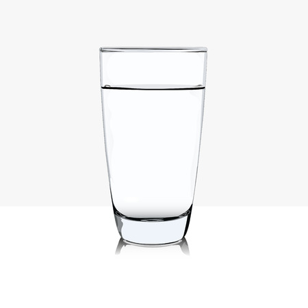 Glass of water in vectorのイラスト素材