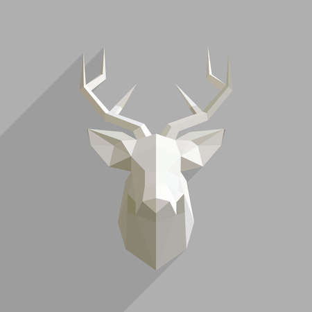 Polygonal head of deerのイラスト素材