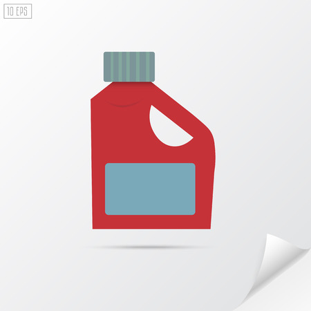 Plastic bottle for liquid laundry detergent, cleaning agent, bleach or fabric softener. Material design.のイラスト素材
