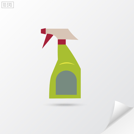 Spray bottle in flat style. Disinfect sprayのイラスト素材