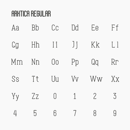 Thin serif font contains uppercase, lowercase and numbers. Minimalistic typescript ideal for logotypes. Vector illustration.のイラスト素材