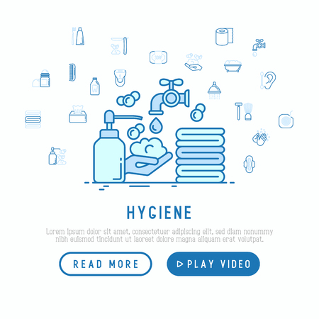 Hygiene concept poster design vector illustrationのイラスト素材