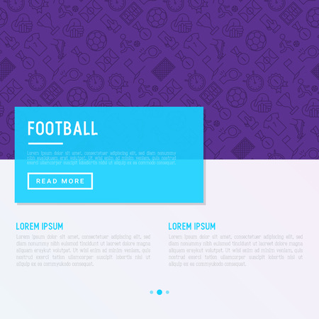 Football concept with thin line icons.のイラスト素材