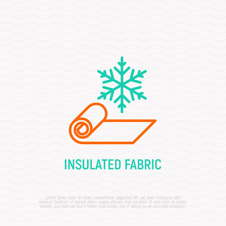 Insulated fabric thin line icon. Modern vector illustration.のイラスト素材