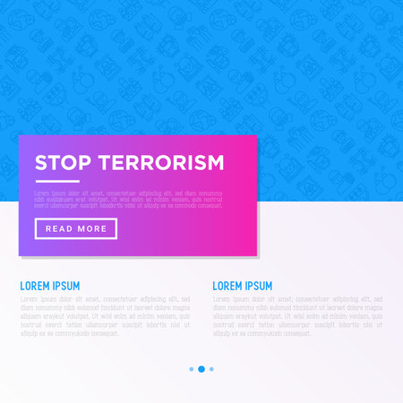 Vector of Stop terrorism concept with - ID:1-136392487 - Royalty Free ...