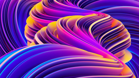 Background with abstract waves. Holographic gradient shapes composition. Modern abstract cover....