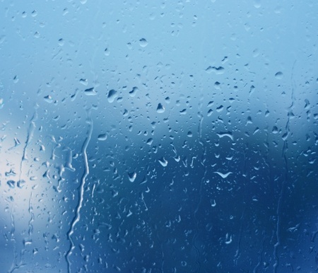 Rain drops on a window  Rain の写真素材