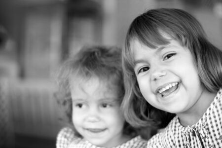 Laughing girl 6 years  This is real joy の写真素材