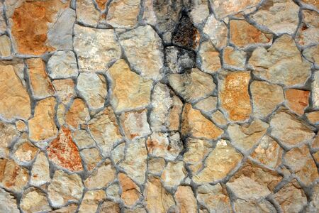 The old cobblestone wall  の写真素材