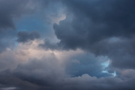 Rainy cloudy sky before the storm 