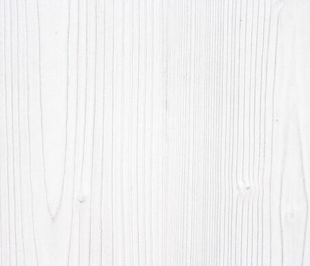 White rustic wooden lining boards wall.White background of painted wooden plank. の写真素材