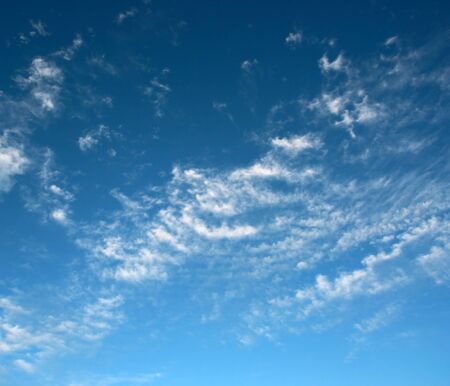 Sky over horizon and white clouds. Morning sky.の写真素材