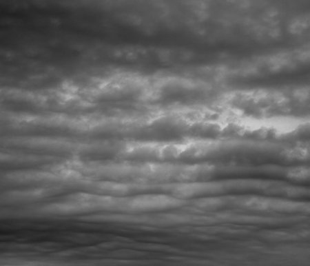 Dark sky and stormy clouds  Storm clouds over horizon 