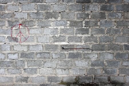 Pacifik sign on a gray wall  の写真素材