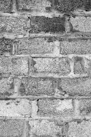 Grey wall  Wall from porous blocks の写真素材