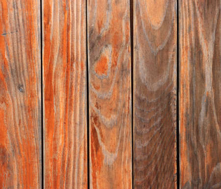Natural wooden planks in a row. Rustic fence.の写真素材