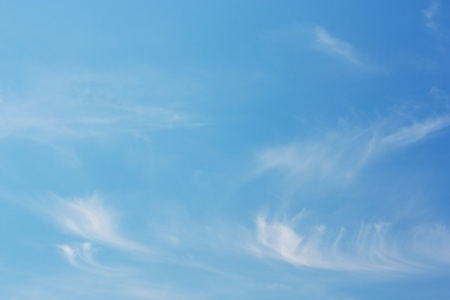 Blue sky and white clouds. Morning sky.の写真素材