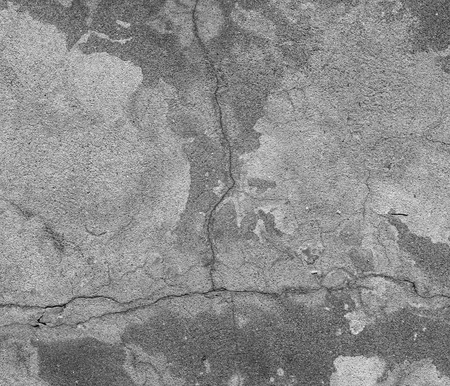 Grey wall background  Old concrete wall with cracks の写真素材