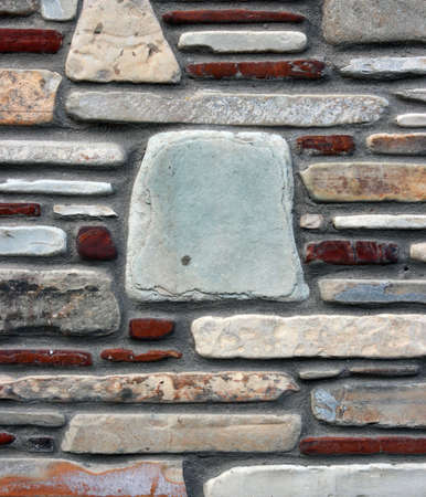 Stone wall background  Stones in a row の写真素材